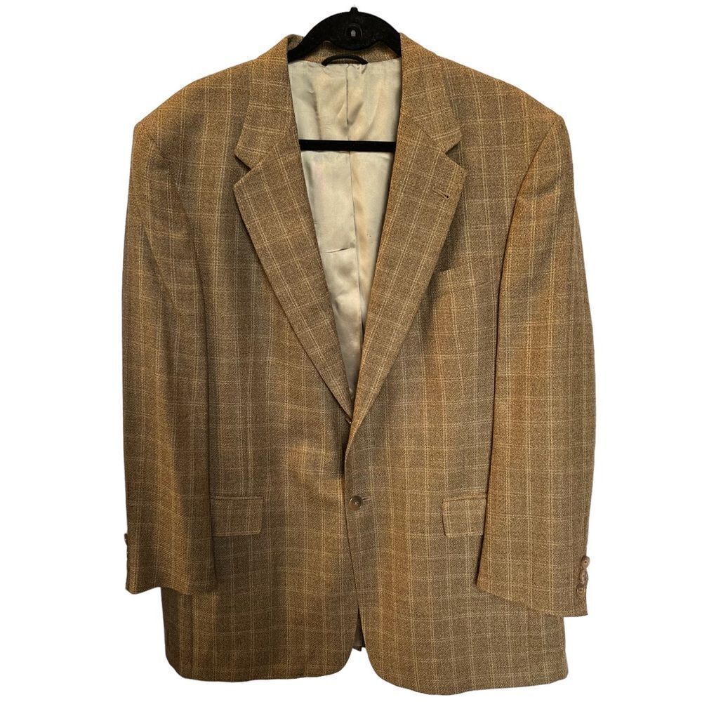Hart Schaffner Marx Comfort  Men's Wool Sport Coat 44R Golden Brown
